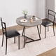 thumbnail image 2 of 3 - piece round dining mesa set para 2 in gray, includes a kitchen mesa y 2 forrado sillas, ideal para para kitchens y small apartments, 2 of 9