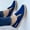 Blue, variant on Jacenvly 2024 New Women's New Casual Shoes Women's Solid Color Sole Rope Canvas Shoes Black Sandals for Women