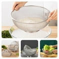 thumbnail image 2 of HAMPPLIES Round Silver Colander 20x8.3in Mesh Strainer for Kitchen Use 1Pack, 2 of 8