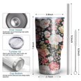 thumbnail image 6 of 30oz Pioneer Flower Tumblers Stainless Steel Tumbler with Lid and Straw,Vacuum Insulated Double Wall Travel Tumbler Cups Mug with Cleaning Brush for Coffee,Tea, 6 of 7