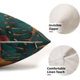 thumbnail image 2 of Teal Green Leaf Lumbar Pillow Covers 12X20 Inch Summer Tropical Monstera Leaves Plant Decorative Pillow Cases Set of 2 Botanical Cotton Linen Throw Pillows Modern Home Decor For Sofa Couch Outdoor, 2 of 6