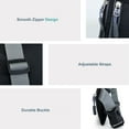 thumbnail image 4 of Riñonera pequeña, riñonera ligera y duradera, riñonera tipo mensajero impermeable, monedero, color negro, 4 of 5