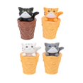 thumbnail image 2 of Miniature Cat Decors 4Pcs Cute Ice Cream Figures for Gardening Indoor Decoration PVC Ornaments, 2 of 5