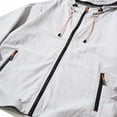 thumbnail image 4 of Maqroz Veste de Soleil pour Hommes UPF 50++ Chandail à Capuchon Protection UV Zip Complète SPF Refroidissement Léger Chandail à Capuchon avec Poches Été Ajustable Séchage Rapide Veste de Sport Randonnée Pêche Extérieur Gris P, 4 of 4