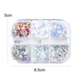 thumbnail image 6 of UDIYO 1 Box Nail Sequins Sufficient Quantity Non-Irritation Shiny Visual Effect Sparkling Light Reflective Attractive Mixed DIY Nail Glitters Star Sequins Decor Nail Supplies, 6 of 7