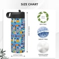 thumbnail image 4 of Sikiie Cute Flat Fish Print 18OZ Insulated Straw Cup, Portable Leak-proof Sports Water Bottle, Stainless Steel Water Cup Suitable for Home and Outdoor, 4 of 8