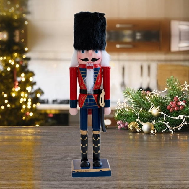 Elodie Nutcracker Figurine Christmas Decorations Traditional Table Centerpiece Ornament D