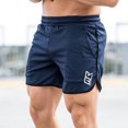 thumbnail image 1 of Faithtur Men Summer Swim Shorts Solid Color Elastic Waist Swimming Trunks, 1 of 2