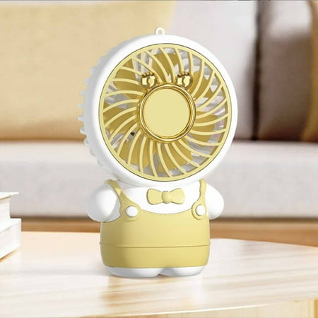 

PTJKU Handheld Fan with USB Charging and Long Battery Life Portable Outdoor Fan with Multiple Wind Speeds Stylish USB Handheld Fan for Travel and Camping Yellow