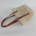 thumbnail image 3 of Women Straw Woven Handbag Handmade Boho with Zipper Strap Adjustable White, 3 of 4