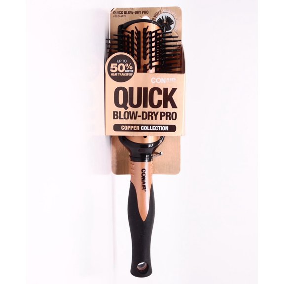 Conair Quick Blow Dry Pro Copper Collection Round Hair Brush, 1-Count