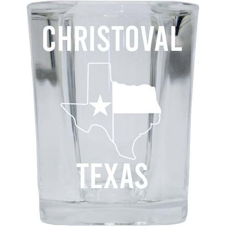 

Christoval Texas Souvenir Laser Etched 2 Ounce Square Shot Glass Texas State Flag Design