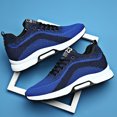 thumbnail image 4 of Mens Shoes,Elevator Casual Mesh Trainers Lightweight Breathable Lace Up Sports Footwear With Hidden Lift Heel Height Increasing Sneakers,Shoes for Men,Blue,9, 4 of 6