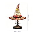 thumbnail image 2 of Luckky Stained Glass Witch Hat Lamp,Gothic Style Witchy Decor Lamp,Indoor Holiday Ornament,Cute Spooky Lighting for Table,Shelf,Mantel & Home Party Decoration, 2 of 7
