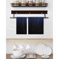 thumbnail image 3 of Navy Blue Black Ombre Kitchen Dish Towels for Drying Dishes Set of 4, Modern Abstract Striped Gradient Waffle Weave Microfiber Hand Tea Bathroom Towels Quick Dry & Absorbent Towel 15.7x23.6, 3 of 7