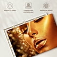 thumbnail image 6 of Elephant Stock Golden Face Wall Art - Horizontal Canvas Wall Art - Living Room Wall Decor - Fashion And Beauty Canvas - Gold And Black Decor - 36" x 24", 6 of 8