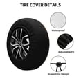thumbnail image 2 of Sikiie Jungle Meditating Lion PVC Leather Spare Tire Wheel Cover Spare Tire Cover, for Car Truck SUV Camper Trailer Universal Fit(14-17in)-15 inch, 2 of 6