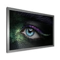 thumbnail image 2 of Designart 'Woman Eyes With Green & Purple Pigment & Sparkles' Modern Framed Art Print, 2 of 4