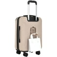 thumbnail image 6 of Travelers Club 3-Piece ABS Spinner Expandable Luggage Set w/ Cup Holder and USB Port -Mushroom Beige, 6 of 14