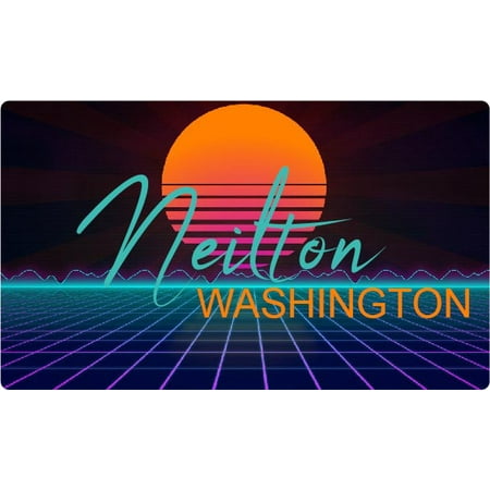 

Neilton Washington 4 X 2.25-Inch Fridge Magnet Retro Neon Design