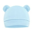 thumbnail image 7 of Summer Short Sleeve Baby Hats for Kids White 4 Pieces Newborn Hat Bear Ears Infant Caps Boy Girl Toddler 0 6 Months, 7 of 7