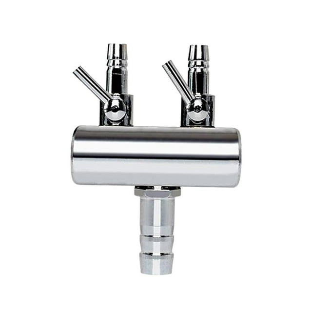 tamizeot Air Control Valves for Aquarium Fish Regulator Flow Tubes Pipe Tank Silver 2 Way