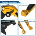 thumbnail image 4 of Short Long Brake Clutch Lever for Kawasaki ER-5 2004-2005 Adjustable Motorcycle Handlebar Brake Lever Aluminum Alloy Gold Tone Head Black Handle, 4 of 6