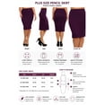 thumbnail image 4 of Women's Plus Size High Waist Casual Lightweight Solid Pencil Midi Skirt, 4 of 4