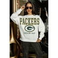 thumbnail image 6 of Women's Gameday Couture  White Green Bay Packers  Sunday Drives Oversized Crewneck Pullover Sweatshirt, 6 of 7