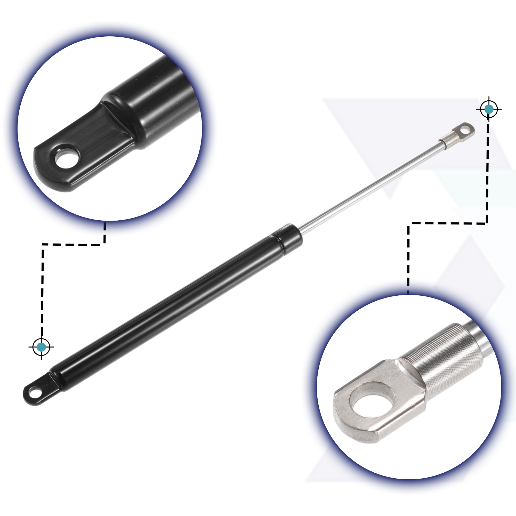 Unique Bargains 12 Inch Lift Supports Struts Gas Spring for RV Car Window 65Ib/289N Black