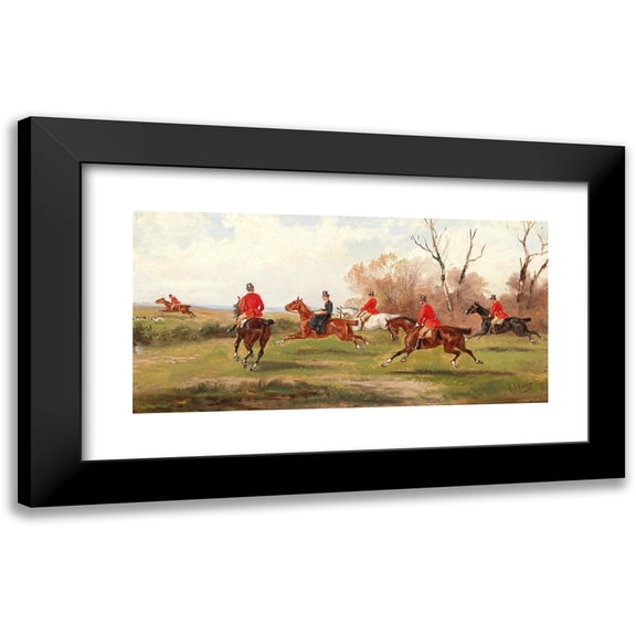 Alfred Steinacker 14x9 Black Modern Framed Museum Art Print Titled - Fox Hunt