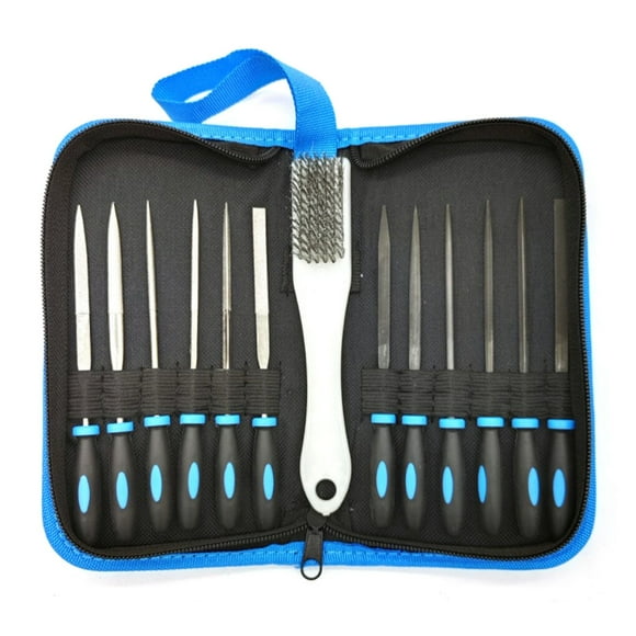 Decodeary 13pcs/set File Set Carpentry Woodworking Polishing Needle Rasps Wood Filing Portable Finishing Files Hand Tools