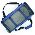 thumbnail image 3 of Mr. Peanut's Airline Approved Soft Sided Pet Carrier, two-tone luxury travel tote with fleece bedding, under seat compatibility, perfect for cats and small dogs (deja blue), 3 of 12