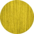 thumbnail image 1 of Ahgly Company Indoor Round Abstract Yellow Contemporary Area Rugs, 3' Round, 1 of 4