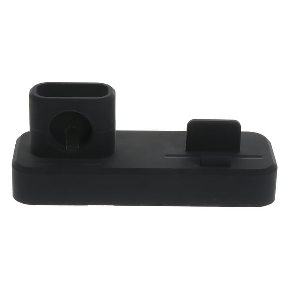 BRIGHTFUFU Teléfono móvil Reloj Auriculares Soporte de carga multifunción Base Soporte de carga de silicona (Negro)