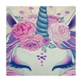 thumbnail image 4 of WYYP Unicorn Pink Flower Unicorn Horn Square Tablecloth 100% Polyester Fiber 40*40, 4 of 8