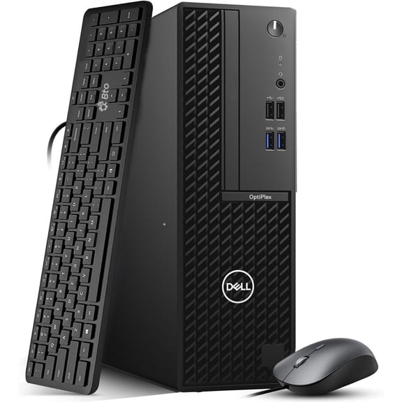 Restored Dell OptiPlex Desktop Computer SFF - Intel Core i5-10th Gen - 6 Cores (12 Threads) - 16GB DDR4 RAM, 256GB NVMe SSD - Keyboard & Mouse, Built in Wi-Fi, Win 11 Pro (Refurbished)
