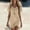 Khaki, variant on Lumosvexa Linen Dresses Women Summer T Shirt Dress Comfortable V-neck Cotton Long Dress Red Size 5XL