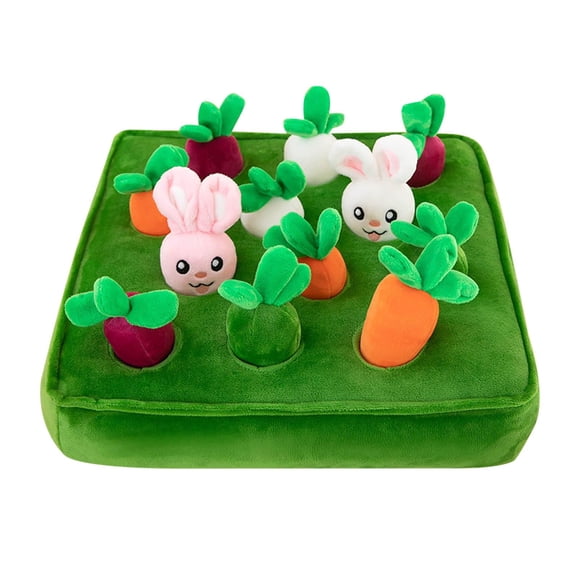 Juguete creativo de peluche de zanahoria de jardín, juguete educativo de interacción entre famiia, juguete para masticar verduras, perros, jinwen Muñeca Zanahoria