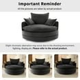 thumbnail image 5 of 360° Swivel Chaise Longue Chair Indoor, 57.5" Oversized Corduroy Cloud Sofa Chair with Dual-Layer Cushions, Fluffy Sleeper Sofa Bed for Reading Yoga, Black, 5 of 8