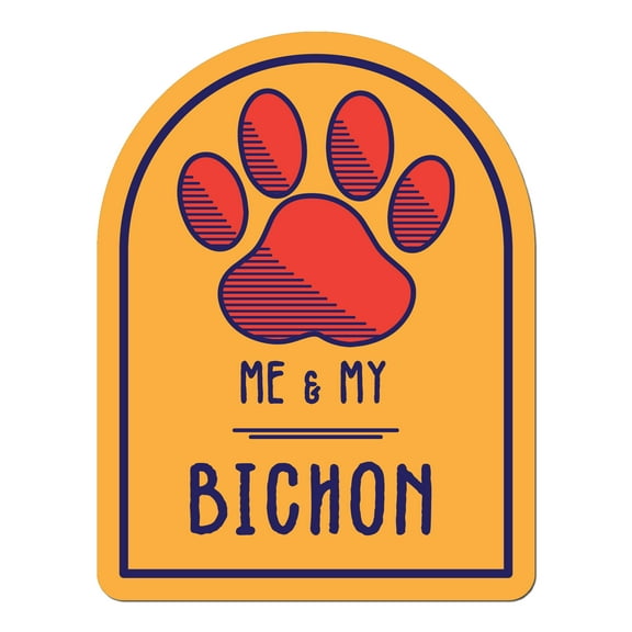 Me and My Bichon Window Shaped Magnet