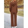 thumbnail image 2 of Conjunto Coordinado para Mujer PRETTYGARDEN Sudadera con Capucha Marrón Talla S, 2 of 8