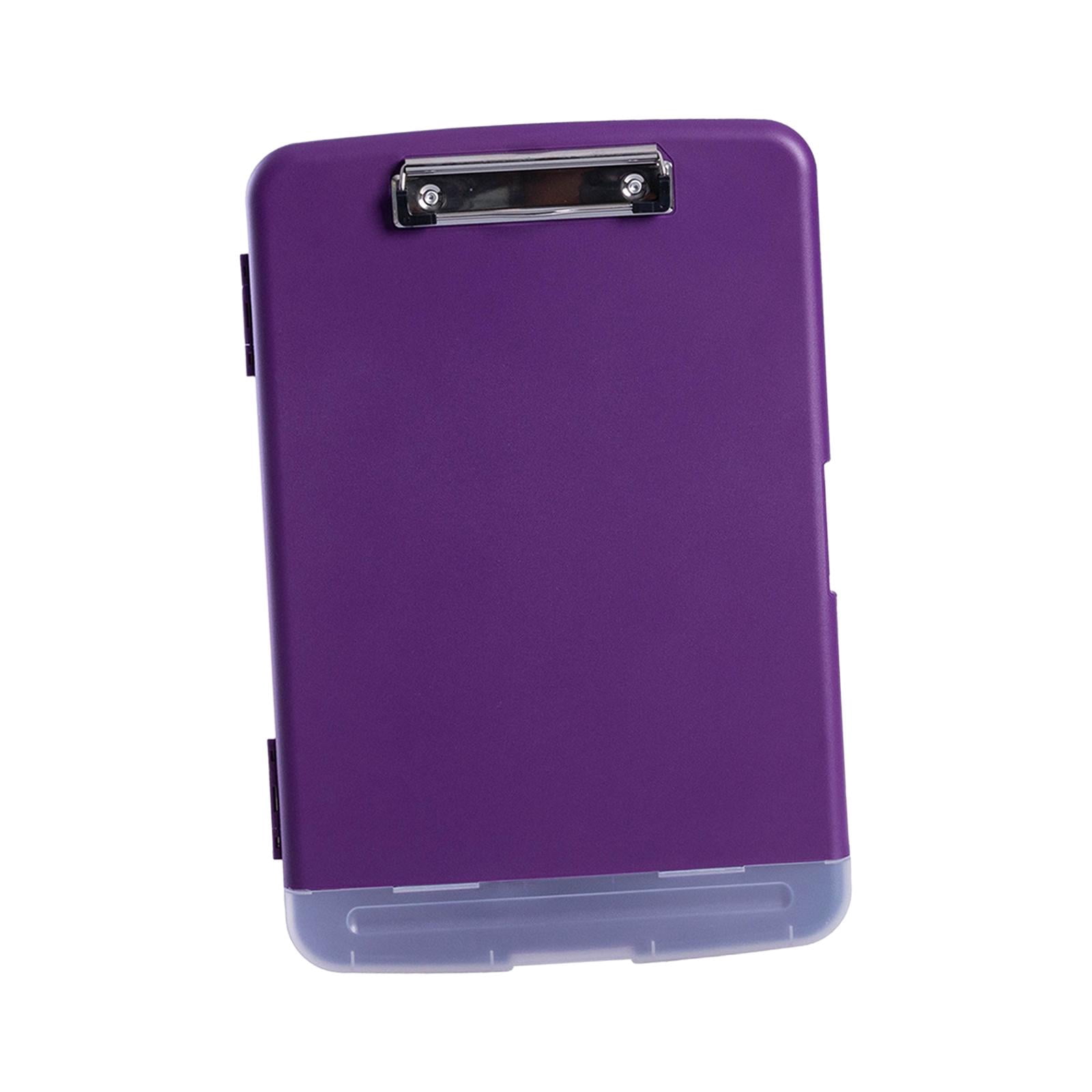 SunniMix Clipboard with Storage And Pen Holder, A4 Size Clipboard Organizer, Multipurpose dark violet