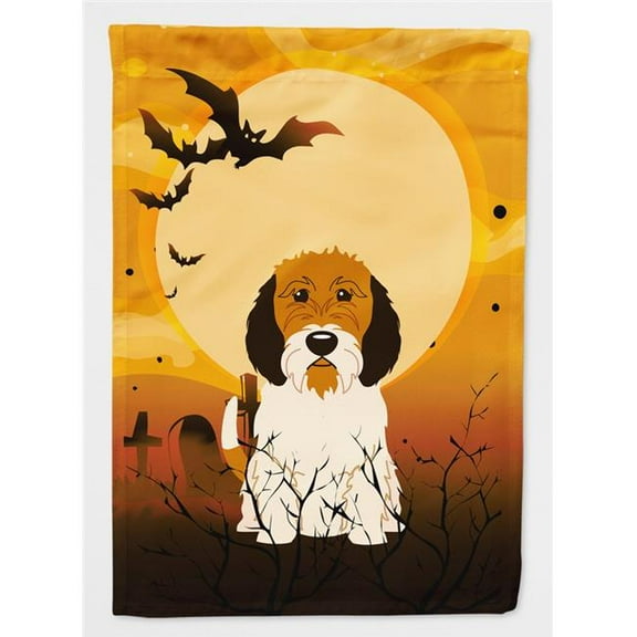 Caroline's Treasures BB4345GF Halloween Petit Basset Griffon Veenden Flag Garden Size , Small, multicolor