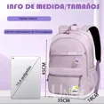 thumbnail image 2 of Mochila Escolar Viaje Bolsa Para Laptop Antirrobo Uniuni SC-S707 Morado 30 L, 2 of 8