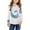 Blue, variant on Kids Long Sleeve Shirts Girls Tie Dye Shirt Trendy Ruched Tees Side Button Top Crew Neck Pullover Tshirt Casual Blouse