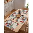 thumbnail image 6 of Placemats 1 Pack, Beige Christmas Woven Placemat, Linen Place Mats for Kitchen/Dining Tables, Xmas Tree Gnomes Poinsettia Snowflake Washable Table Mats for Party, 6 of 8