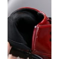 thumbnail image 4 of UKAP - Botas de combate para niños y niñas, botines impermeables, botas de piel sintética con cordones y cremallera, 4 of 6