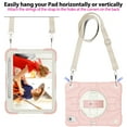 thumbnail image 7 of Dteck Case for iPad 6th/ 5th Generation 9.7", Heavy Duty Shell with Rotating Stand/Hand/Crossbody Strap,Sturdy Shockproof iPad 9.7" Case (2018/2017),Pink, 7 of 7