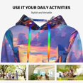 thumbnail image 6 of KLL Taxi Colorful Town for Womens Pullover Hoodie with Pocket Hooded Long Sleeve Shirts Sweatshirt for Women-Large, 6 of 7